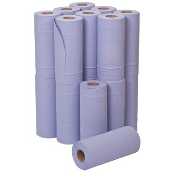 PHR500 Perola® 2-ply Blue 10"/25cm Hygiene Rolls (1x18)