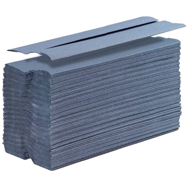 PHT201 Perola® C-fold Blue Hand Towels 1-Ply Eco. w23x25cm