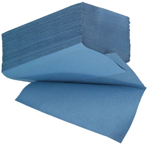 PHT221 Perola® V-Fold Blue Hand Towels 1-Ply (w24.5x21cm) 38gsm (1x3600)
