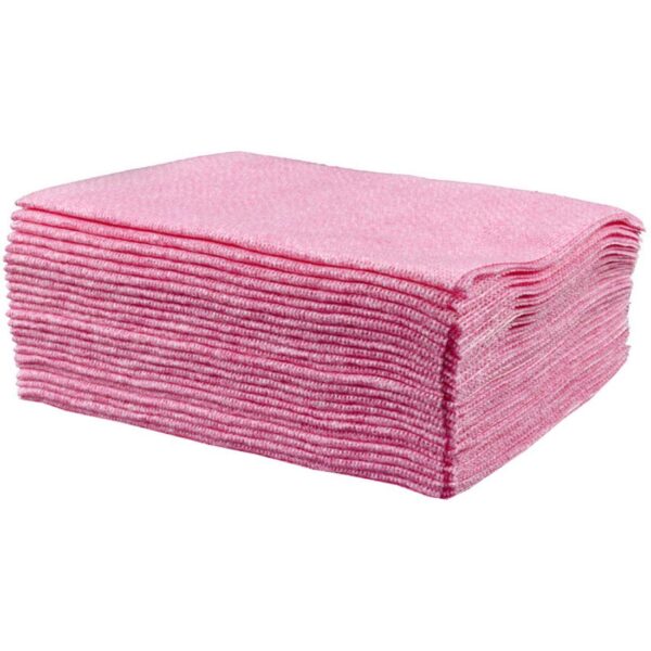50x35cm VelTex Anti-Bac Non-Woven Cloths - Red (1x25)