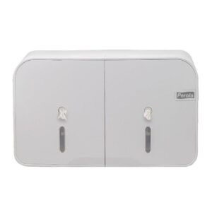 Perola® OneLeaf™ DUO Twin Toilet Roll Dispenser White