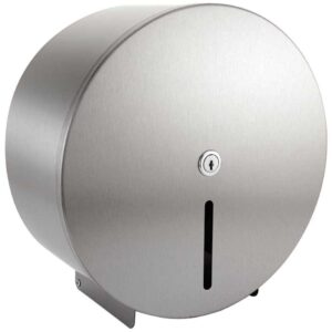 Perola® Brushed S/Steel 12" Maxi Jumbo Toilet Roll Dispenser