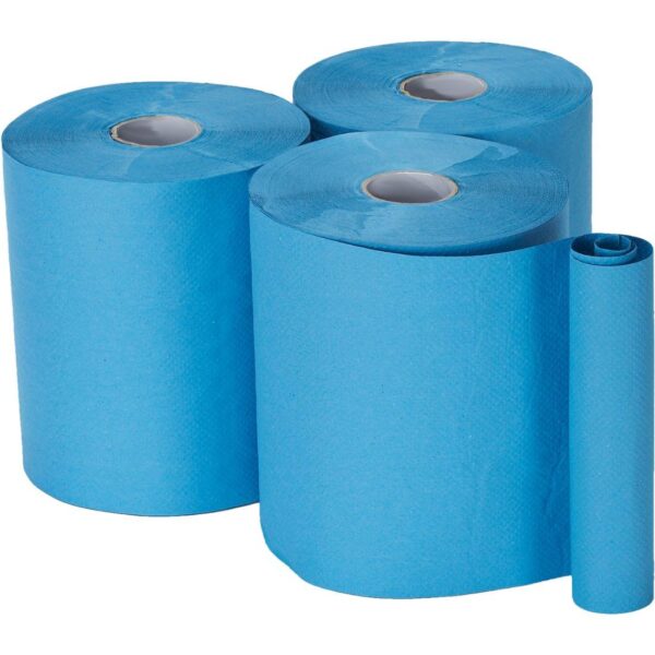 Perola® TEAR'N'DRY 1-Ply 200m Blue ControlRoll Towel Rolls (1x6)