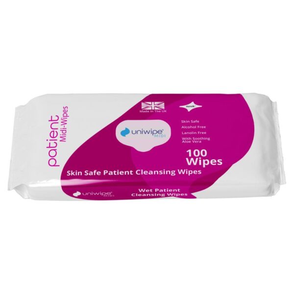 Patient Skin Safe Moist Cleansing Wipes PACKET 18.5 x 20cm (1x100)