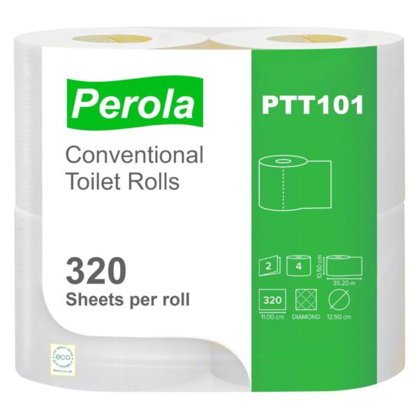 PTT101 Perola® 320 Sheet Toilet Rolls (1x36)