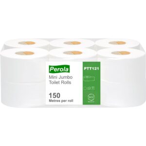 Perola® Mini Jumbo T/Rolls 2-ply 200m 60mm core (1x12)