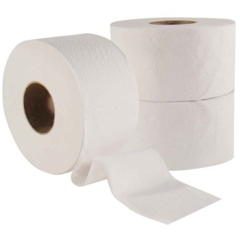 PTT125 Perola® 2-ply PURE White Mini-Jumbo T/Rolls 76mm Core (1x12)
