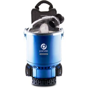 Pacvac SuperPro-GO Battery Backpack Vac + 4 Li-Ion Batteries & Twin Charger