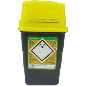 Q2049 1 Litre Yellow Sharps Bin