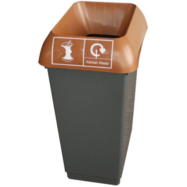 Bison 50L Recycling Bin / Brown Lid