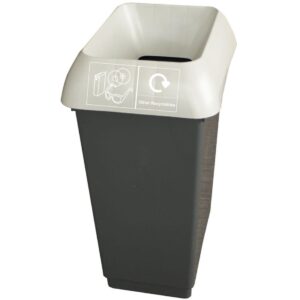 Bison 50L Recycling Bin / Light Grey Lid