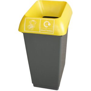 Bison 50L Recycling Bin / Yellow Lid