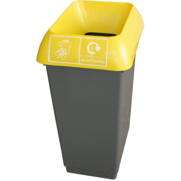 Bison 50L Recycling Bin / Yellow Lid