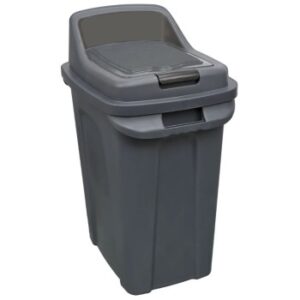 REC70GY-CTL 70L Grey Recycling Bin Grey + Closed Top Flap Lid