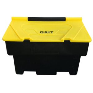 RW0005-B-Y 210L HD Stackable Grit Bin - Black Bin / Yellow Lid