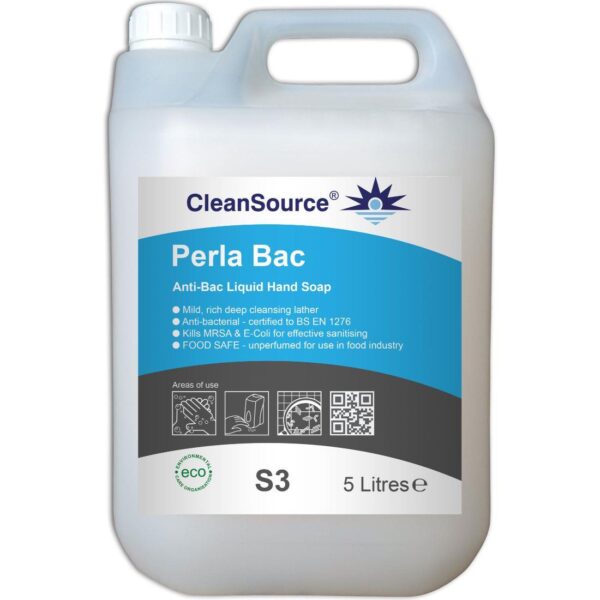 S3.5L CleanSource® PERLA BAC Anti-Bac Hand Soap -5L