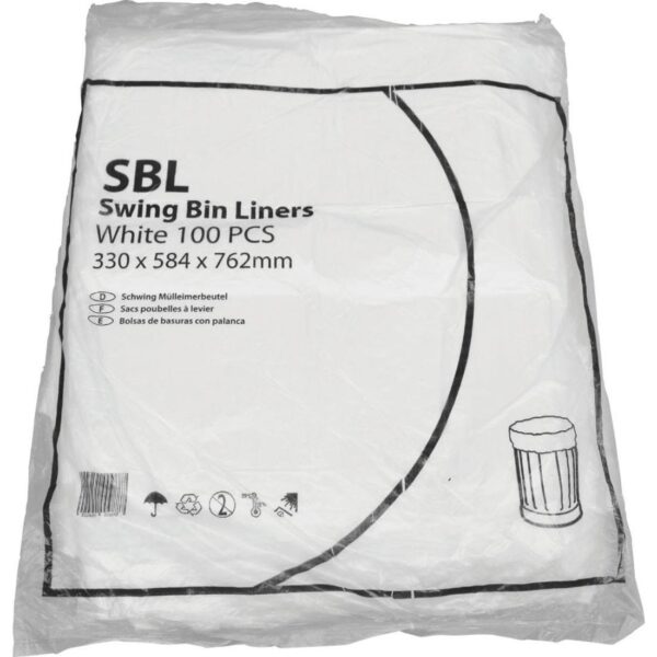 SBL envirosack® Standard White Swing Bin Liners 45L (13x23x30") (1x1000)