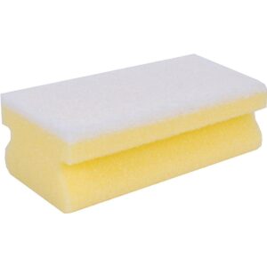 13cm FG Yellow Sponge with White Scourer (1x10)