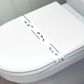 Toilet Seat Bands 'Cleaned & Sanitised' (1x500)