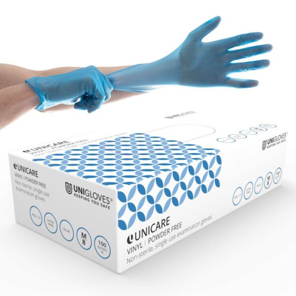 VB1PFXL P/Free Blue Vinyl Gloves - XL (1x100)