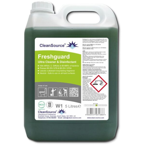 W1C.5 CleanSource® FRESHGUARD Cleaner & Disinfectant-5L