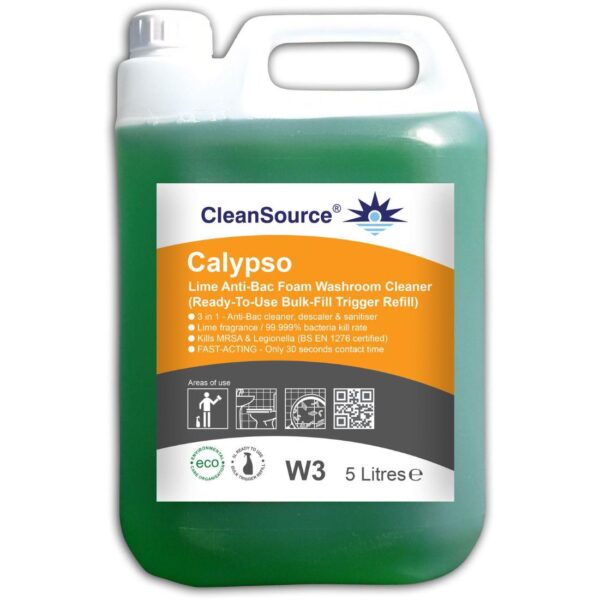 W3.5L CleanSource® CALYPSO Anti-Bac Washroom Cleaner 5L RTU Refill
