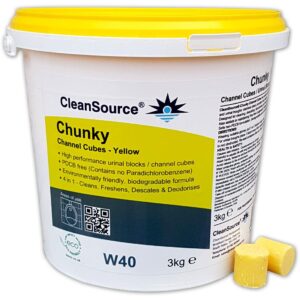W40-YL CleanSource® CHUNKY CHANNEL CUBES - YELLOW -3kg