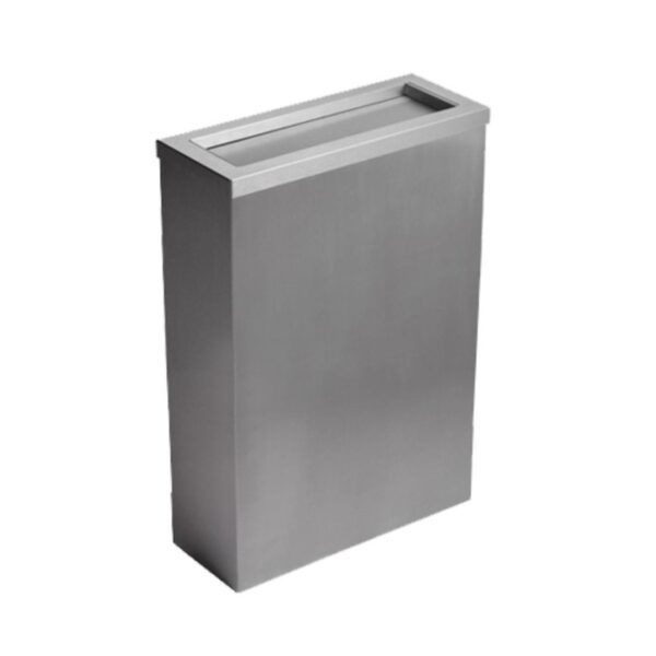 WB30MBS-FLAP Perola® 30L Slimline Brushed S/Steel Waste Bin - Flap Lid