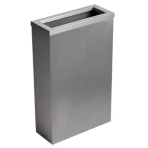 Perola® 50L Slimline Brushed S/Steel Waste Bin - Chute Lid