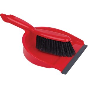 Red Dustpan & Soft Brush Set - open